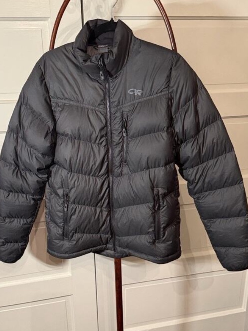 Outdoor Research Goose Down Puffer Jacket Black Full Zip Lightweight men’s S